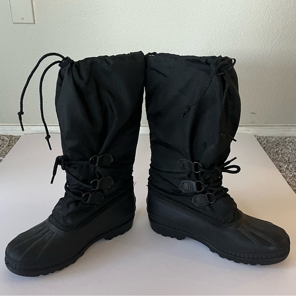SOREL Kaufman Black Insulated Waterproof Glacier Winter Snow Boots Mens Size 7 - Picture 5 of 16